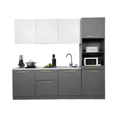 Gambar Informa Neo Dakota Kitchen Set Dengan Tall Cabinet - Abu-Abu