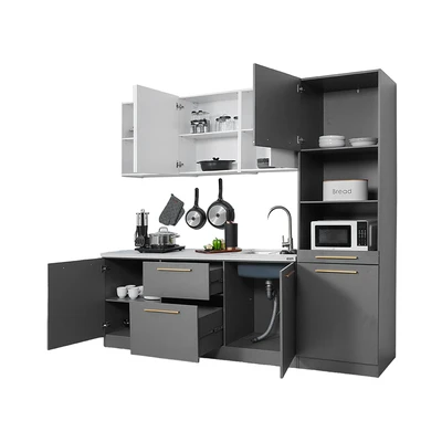 Gambar Informa Neo Dakota Kitchen Set Dengan Tall Cabinet - Abu-Abu