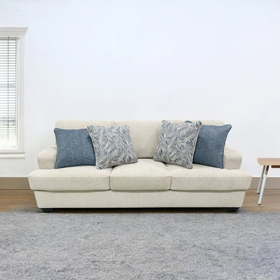 Gambar Ashley Scottsveal Sofa Fabric 3 Seater - Krem Beige