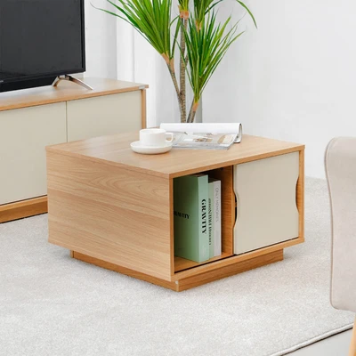 Gambar Informa Jena Meja Tamu Square Euro Oak - Krem Beige