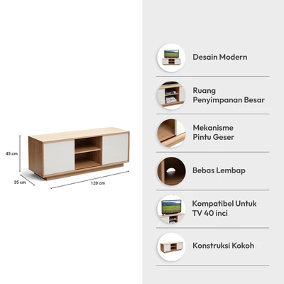 Gambar Informa Jena Rak TV - Euro Oak