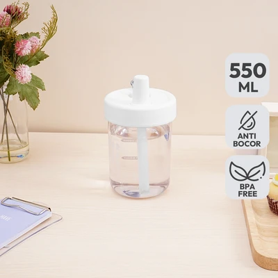 Gambar Picas Noona Botol Minum Plastik 550 ml - Putih