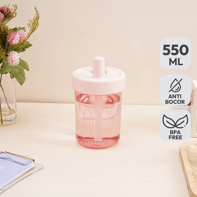 Gambar Picas Noona Botol Minum Plastik 550 ml - Pink