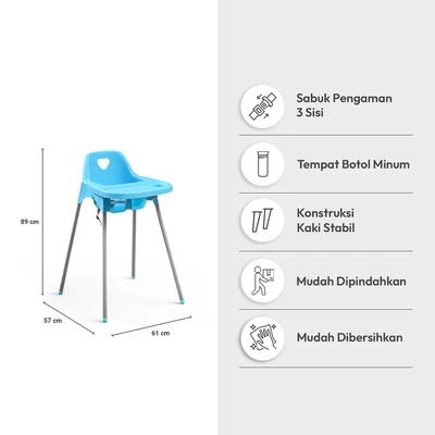 Gambar Informa Torry Deux Kursi Makan Bayi - Biru