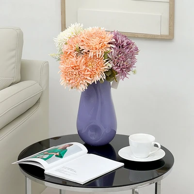 Gambar Informa Flowery Vas Bunga Kaca 15x15x25 cm - Ungu
