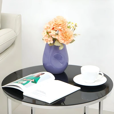 Gambar Informa Flowery Vas Bunga Kaca 13.5x13.5x16 cm - Ungu