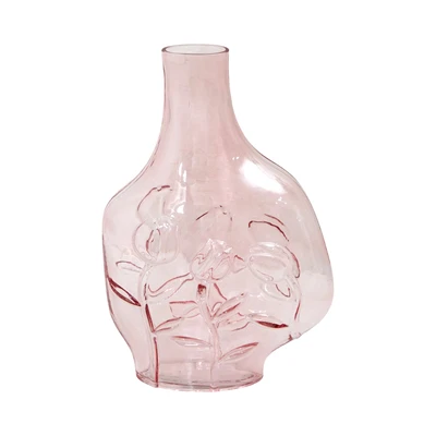 Gambar Informa Flowery Vas Bunga Kaca 21x9.5x31 cm - Pink
