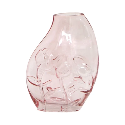 Gambar Informa Flowery Vas Bunga Kaca 19x9.5x25 cm - Pink