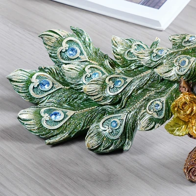 Gambar Informa 32x14x20.5 cm Patung Miniatur Dekorasi Phoenix Couple N2 - Hijau