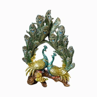 Gambar Informa Patung Miniatur Dekorasi Phoenix Couple 24x34 cm N1 - Hijau