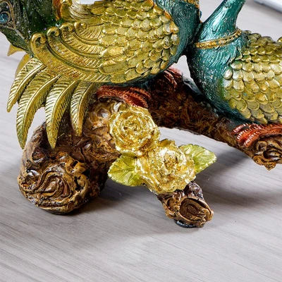Gambar Informa Patung Miniatur Dekorasi Phoenix Couple 24x34 cm N1 - Hijau
