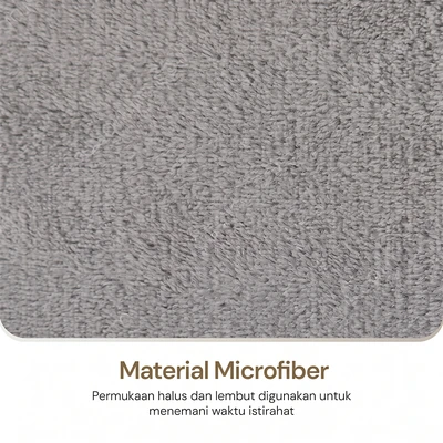 Gambar Informa 240x220 cm Selimut Microfiber Polyester Solid - Abu-Abu