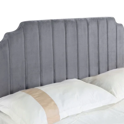 Gambar Informa Sleep 120x200 cm Lona Headboard Velvet - Abu-Abu