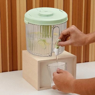 Gambar Culinart Dispenser Minuman Plastik Round Clip 4 Liter - Hijau