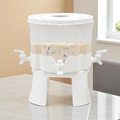 Gambar Culinart Dispenser Minuman Plastik PP Rotary Dengan Rak 6 Liter - Putih