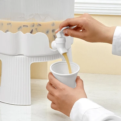 Gambar Culinart Dispenser Minuman Plastik PP Rotary Dengan Rak 6 Liter - Putih