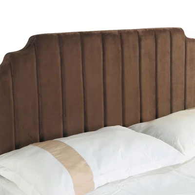 Gambar Informa Sleep 200x200 cm Lona Headboard Velvet - Cokelat