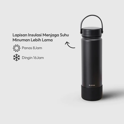 Gambar Picas Texas Botol Vacuum Flask Stainless Steel 650 ml - Hitam