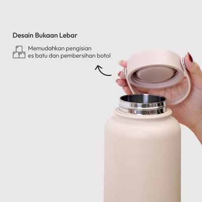 Gambar Picas Texas Botol Vacuum Flask Stainless Steel 1 Liter - Krem