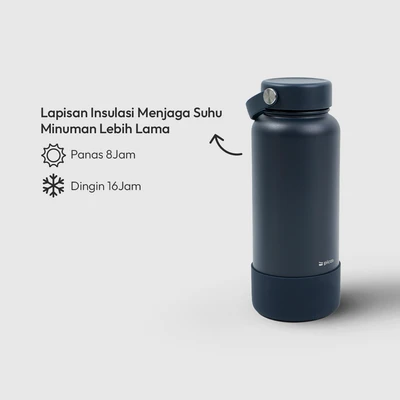 Gambar Picas Texas Botol Vacuum Flask Stainless Steel 1 Liter - Biru Tua
