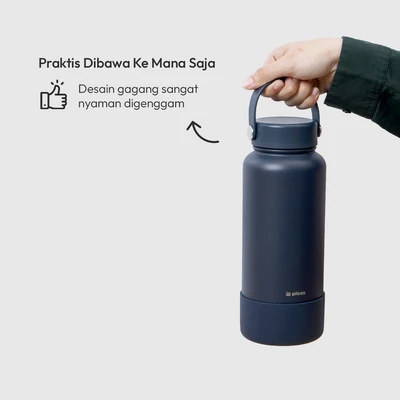 Gambar Picas Texas Botol Vacuum Flask Stainless Steel 1 Liter - Biru Tua