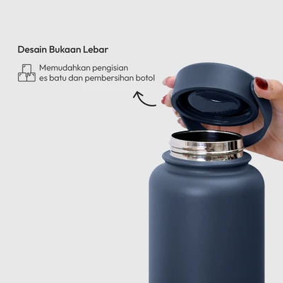 Gambar Picas Texas Botol Vacuum Flask Stainless Steel 1 Liter - Biru Tua