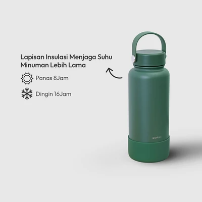 Gambar Picas Texas Botol Vacuum Flask Stainless Steel 1 Liter - Hijau Tua