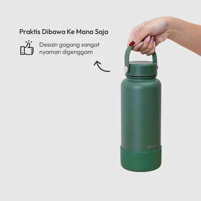 Gambar Picas Texas Botol Vacuum Flask Stainless Steel 1 Liter - Hijau Tua