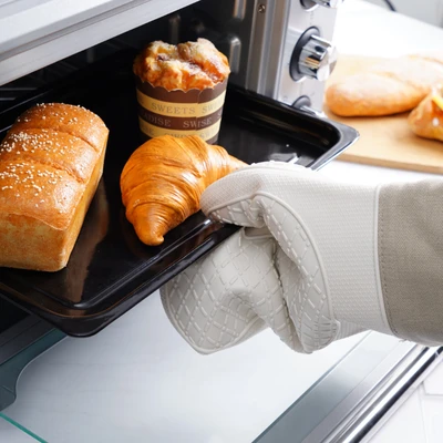 Gambar Culinart Glie Sarung Tangan Oven Silikon - Abu-Abu