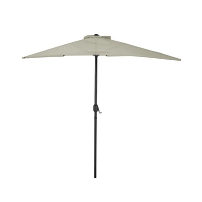 Gambar Soleil Payung Taman Half Round 2.7 Meter - Krem Ivory