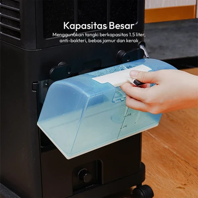 Gambar Krisbow Kipas Angin Uap Dengan Remote 1.5 Liter - Putih