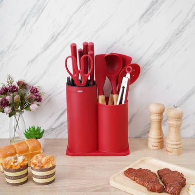 Gambar Culinart Gebore Pisau & Peralatan Masak Set 13 pcs - Merah