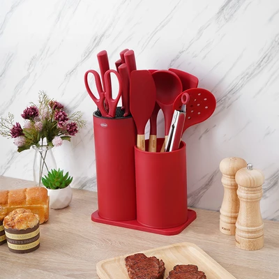 Gambar Culinart Gebore Pisau & Peralatan Masak Set 13 pcs - Merah