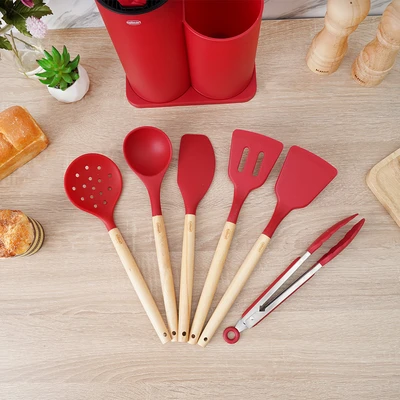 Gambar Culinart Gebore Pisau & Peralatan Masak Set 13 pcs - Merah