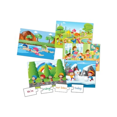 Gambar Kiddy Star Puzzle Learning Kids Fun Sentences - Biru