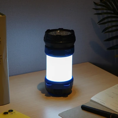 Gambar Powerlite Senter LED Dengan Lentera Rechargeable 7 Watt - Hitam