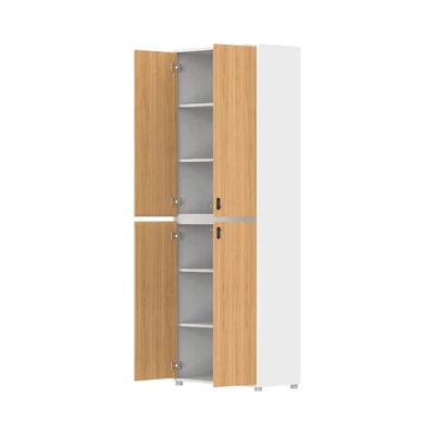 Gambar Sieben Lemari Arsip Kantor 4 Pintu High - Cokelat Virgina Walnut