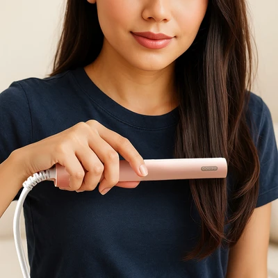 Gambar Memoo Alat Catok Rambut Travel - Pink