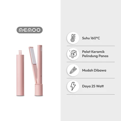 Gambar Memoo Alat Catok Rambut Travel - Pink