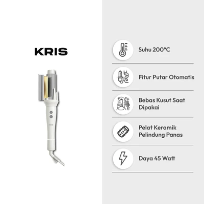 Gambar Kris Pengeriting Rambut Auto Rotate 2.5 cm - Putih