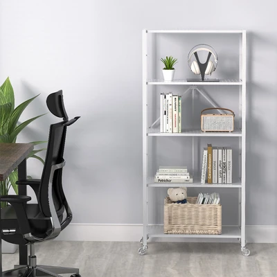 Gambar Stora Rak Troli Lipat 5 Tingkat Adjustable - Putih