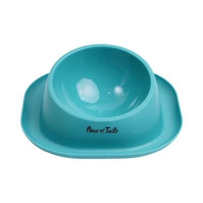 Gambar Paws N Tail Ukuran M Tempat Makan Hewan Leak Proof - Biru Tosca
