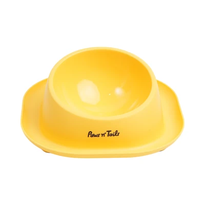 Gambar Paws N Tail Ukuran M Tempat Makan Hewan Leak Proof - Kuning