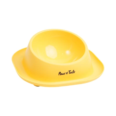 Gambar Paws N Tail Ukuran M Tempat Makan Hewan Leak Proof - Kuning