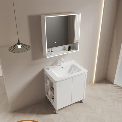 Gambar Fosa Nava Kabinet Dinding Kamar Mandi Dengan Cermin - Putih
