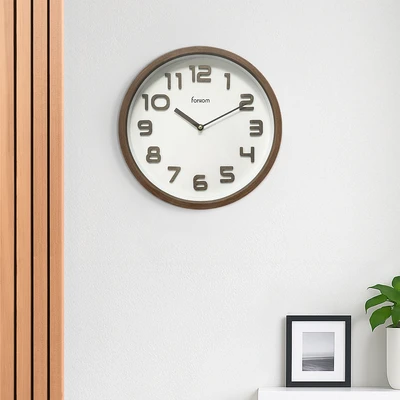 Gambar Forhom Jam Dinding Wooden 30.5 cm - Cokelat