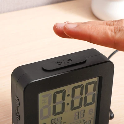 Gambar Forhom Jam Weker Digital Vibrating - Hitam