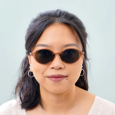 Gambar Ilook Sunnies Kacamata Sunglasses Oval PC Transparan - Cokelat Tea