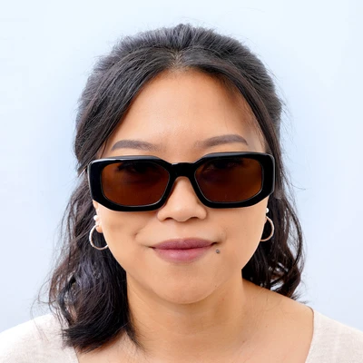 Gambar Ilook Sunnies Kacamata Sunglasses Rectangular PC Retro - Hitam
