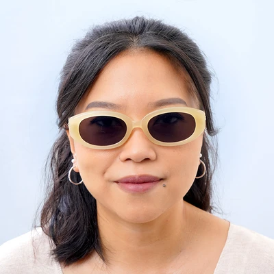 Gambar Ilook Sunnies Kacamata Sunglasses Retro Oval PC - Kuning Muda